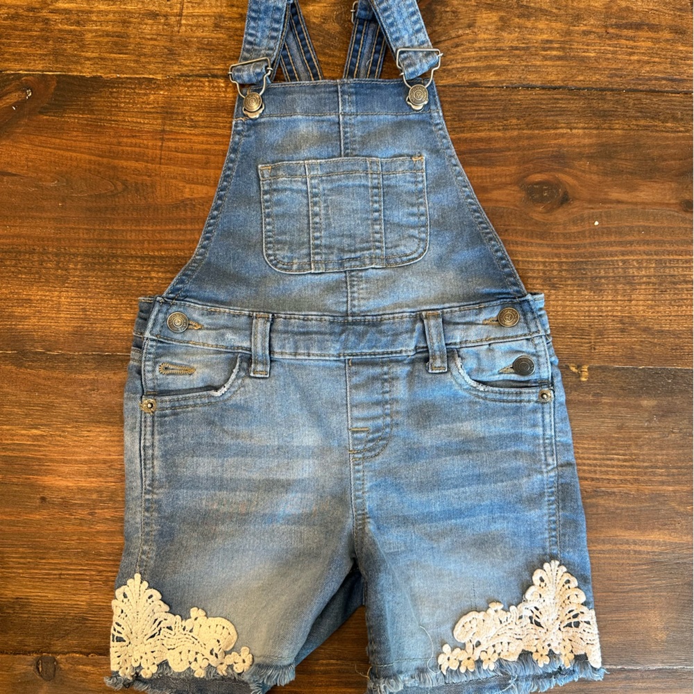 Vigoss kids embroidered Blue Denim Overalls